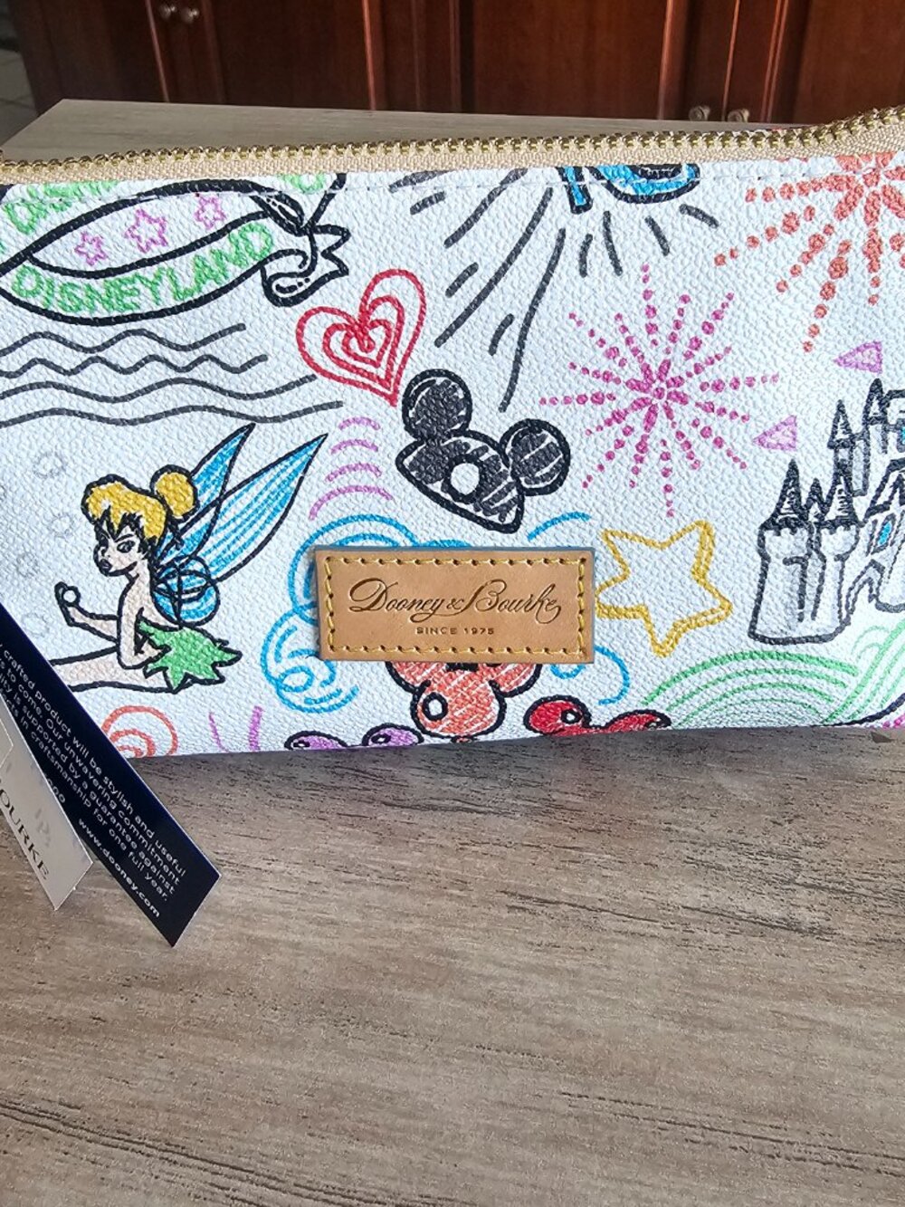 Disney Dooney & Bourke Sketch Cosmetic Makeup Case Coin Purse Bag NWT